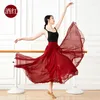 Scenkläder 6 färger i ett stycke långt chiffong kjol kvinnor vuxna balett dansövning kläder svängande elegant dräkt s22038