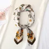 Spring summer women's scarves 2023 kerchief Professional Decoration Scarf Satin geometric printed silk scarf Square scarf 70x70cm