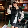 Vestes de Baseball pour femmes, Streetwear coréen, manteaux amples, décontractés, imprimés d'amour, vêtements d'extérieur, Harajuku, poches pour étudiantes d'automne