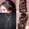 Tiaras Silver Color Pearl Rhinestone Hair Hair Combs Association for Women Associory Hair Hair Jewelry Headpiece Z0220