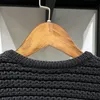 Damen-Strick-T-Shirt mit O-Ausschnitt, gestrickter Carigan-Pullover, früher Herbst, elegante Dame, langärmlig, kurzes Strickoberteil mit Taschen 230217