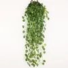 Dekorativa blommor 90 cm konstgjorda vinrankor som hänger murgröna gröna lämnar kransar Radish Seaweed Gruva Fake Home Garden Wall Party Decoration