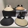 Hats Designer Empty Visor Straw Hat Fashion Outdoor Travel Caps High Quality Men Women Sun Cap 8 colors2910