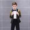 Erkek Takım Elbise Casby Çocuk Yakışıklı Moda Kademeli Değişim Payetler Erkek Çocuk Elbise Sahne Gösterisi Piyano Performans Takım Elbise Üst
