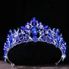 Tiaras diezi barock vintage prinsessan drottning brud krona huvudbonader kristall tiara för kvinnor bröllop krona hår klänning tillbehör smycken z0220