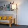 Stehlampen Vintage Holzlampe Nordic Einfache Schlafzimmer LED Wohnzimmer EL Stoff Home Beleuchtung Vertikal
