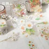 Present Wrap Ins Style Pet Landscape Flower Waterproof Transparent Tape Diy Decoration Stationery levererar Scrapbooking Craft Standard