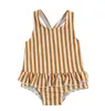Endelar baddräkt varumärke barn badkläder flickor bodysuit brev baddräkter för baby flicka strandkläder designer barn simning kostym