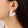 Stud -oorbellen Koreaanse mode eenvoudige liefdesmetaal voor vrouwen zoete temperament veelzijdige ooraccessoires sieraden groothandel earstuds
