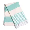 Sarongs 100x180cm Striped Cotton Turkish Beach Towel With Tassels Travel Sandy Bath Shawl Gym Pool Blanket Drape1