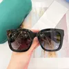 1338 Havana marrom com óculos de sol sombreados com sombreados femininos designers copos Sunnies Shades Occhiali Da Sole UV400 Proteção Eyewear com caixa