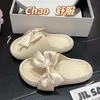 SDWK été femmes pantoufles mode nœud papillon intérieur antidérapant doux EVA semelle sandales décontractées plage maison pantoufle filles chaussures AD3473 0220