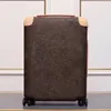 10A Luxury Suitcase Designer Bagage 55 Boarding Box stor kapacitet Cabin Classic Alfabetet Flower Mönster Travel Business Senior Pull Rod Universal Wheel