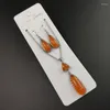 Necklace Earrings Set Fashion Amber Earring Simple Drop Shape Gemstone Bridal Wedding Accessories For Women Jewlery