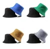 Berets للجنسين قبعة سوداء صلبة ملونة على الوجهين بوب البوب ​​الهيب هوب دلو الرجال نساء بنما الشاطئ