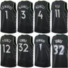 Man Kids Printed Basketball Jaden McDaniels Jersey 3 Naz Reid 11 Bryn Forbes 10 Taurean Prince 12 Mike Conley 10 Anthony Edwards 1 Rudy Gobert 27 Earned Classic Icon