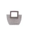 Dinner Bag Women's Handbag Heavy Industry Acrylic Square Handv￤ska DIY Handgjorda p￤rlstav Woven Women's Handbag 230220