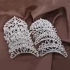 Tiaras prinsessan kristall strass tiaras och kronor pekband flickor brud prom kron hår kam bröllop parti accessiories hår smycken z0220