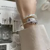 Bangle Ladies Glamour Stamp Fashion Elegant Creative Vintage Silver Color Fjäder Justerbar smycken Casual Party Gift