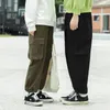 Herenbroek vrouwen lente kaki vracht mannen groene vintage jogging trekstring baggy broek y2k mode wijd been streetwear