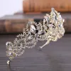 Argento Moda Donna Testa in metallo Copricapo Catena Fasce per capelli Gioielli per capelli Fronte Danza tiara Corona Bling Strass Perline Accessori da sposa