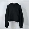 نسائي زائد الحجم هوديز Sweatshirts الخريف و scuba lululemens womens بالإضافة إلى السترات سماكة المخملية هوديس الرياضة نصف سحاب سترة chothing فضفاضة