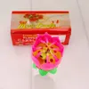 Lotus muzyka świeca lotos śpiewa przyjęcie urodzinowe Muzyka Flash Flower Candles Akcesoria dekoracje domowe C5