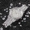 남성 시계 전체 다이아몬드 고품질 아이스 아웃 시계 새로운 패션 힙합 펑크 골드 실버 워치 300t