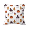 Kudde Ghost Cartoon Mönster Halloween Horror Pumpkin Cover Soffa Living Room Square Throw Case 45x45