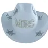 Berretti Y51E Elegante cappello da cowgirl con corda antivento western lettere cowboy per festival