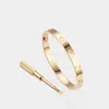 Gouden heren armbanden Designer Bangen Love Bracelet staal zilveren roos braclets bangle vrouwen mannen schroevendraaier sieraden paar