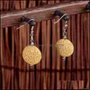 Charm Bronze Retro Lava Stone Charms ￶rh￤ngen Diy Essential Oil Diffuser smycken Kvinnor Vulkaniska p￤rlor ￶rh￤ngen droppleverans DHFDU