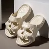 Chinelos Summer Custom Skull Slides para mulheres, homens, macio EVA, chinelo plano, unissex, sandálias de praia, casuais, divertidos, chinelos, 230220