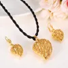 Necklace Earrings Set Gold Plated Heart Jewelry For Women Sets Wedding Jewellery Gifts Fashion Wholesale