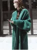 Tricots pour femmes coréen automne hiver vison cachemire pull femmes décontracté lâche long cardigan tricoté veste mode couleur unie manteau de fourrure