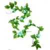 Decoratieve bloemen 180 cm Fake Ivy Wisteria Artificial Plant Vine slinger voor kamertuindecoraties Wedding Arch Baby Shower Bloem Decor