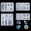 Keychains 4 Pcs Wave Pattern Silicone Casting Resin Molds Jewelry Tools For DIY Pendants Earring Epoxy Making Crafts Miri22