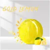 Handgemaakte zeep 24k bladgoud Lemon Essenti￫le olie Rose Tea Tree Sea Zout Bad Colorf Gezicht Bodyverzorgingsgereedschap Aflevering Gezondheid schoonheid DHE0S