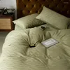 Beddengoed sets golven jacquard set high-end 60s langdurig katoenen dekbedovertrek met plaatbed 4 pc's