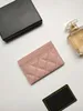 رفاهية C Fashion Woman Card Pattern Classic Caviar Cealted Cleant Clost Gold Hardware Mini Mini Black Wallet Designer Pebble 246b