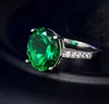 Ringos de cluster Natural Emerald S925 Prata esterlina para mulheres vintage jóias finas anilos mujer bizuteria presente de casamento eloi22