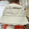 Sombrero de diseñador Mujer Sombrero de cubo deshilachado Gorras de verano Vaquero Calle Moda Casual