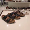 Slippers Factory Designer Birkinstocks Germany Boken Cork Slippers Arizona Boken Double-button Couple's Shoes Men's Sandals