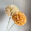 Dekorative Blumen, Nachahmung von Hortensien, blattlose Lutscher-Blumenkugel, Hochzeitssaal, Zuhause, El, Desktop, Seidenstoff, Dekoration, Vasen-Arrangement