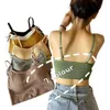 Camisoles & Tanks Casual Women's Underwear Cut Seamless Vest Tops Slim Solid Without Steel Rims Ladies Sports