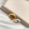 La mode classique pour hommes et femmes avec la même largeur, la bague ouverte n'est pas facile à déformer Lady Agkistrodon os poli motif diamant complet cadeau de couple