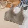 Camisoles réservoirs dentelle soutien-gorge haut sans fil brassière femmes volants Sexy Bralette femme rembourré culture Streetwear sous-vêtements