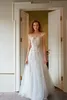 Boho A-Line Wedding Dress 2023 Vestido de Noiva Scoop Backless Butterfly Lace Beach Women Brudkl￤nning Vestidos Robe de Mariage