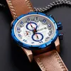 Wristwatches MEGIR Men's Creative Sports Watches Waterproof Leather Analog Quartz Wrist Watch Men Hour Military Clock Male Relogio