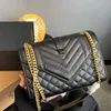 Sacchetto di design di lusso spalla da donna borse borse borse borsetto tote borseckin classiche strisce diagonali catene trapunte